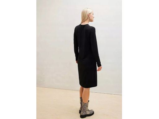 B.P.C czarna sukienka midi z wycięciami r.36/38