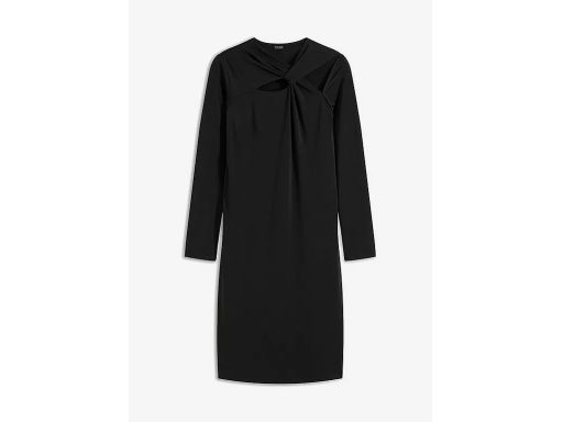 B.P.C czarna sukienka midi z wycięciami r.36/38