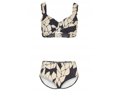 B.P.C bikini typu minimizer czarno-beżowe we wzory r.44 (85C)