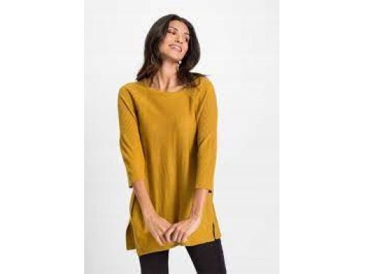 B.P.C Elegancka bluzka dzianinowa złota ^32/34