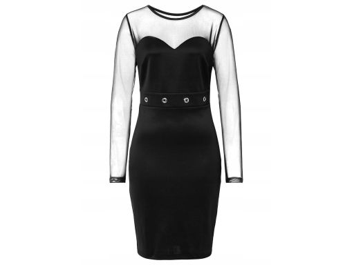 B.P.C czarna sukienka siateczka ^36/38