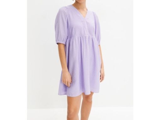 B.P.C sukienka z bufiastymi rękawami liliowa 40.