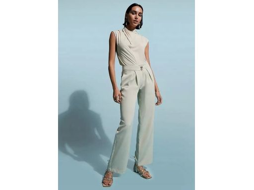 B.P.C beżowe spodnie palazzo 50.