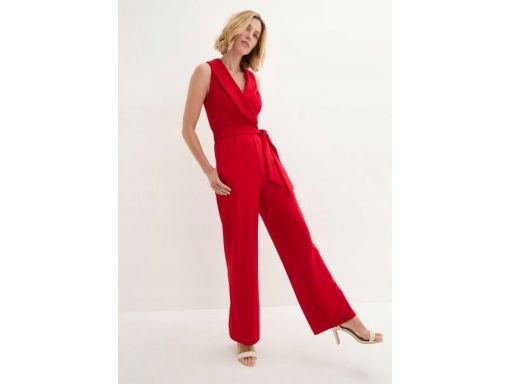 B.P.C kombinezon czerwony elegancki z wiązaniem 52.