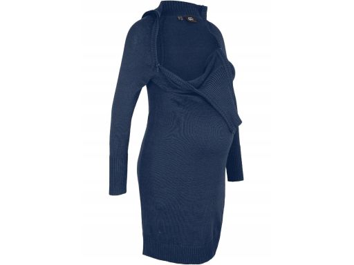 B.P.C dzianinowa ciążowa sukienka granatowa r.40/42