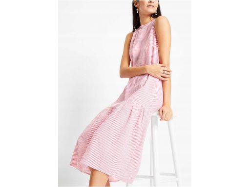 B.P.C sukienka midi w cienkie paseczki 50.