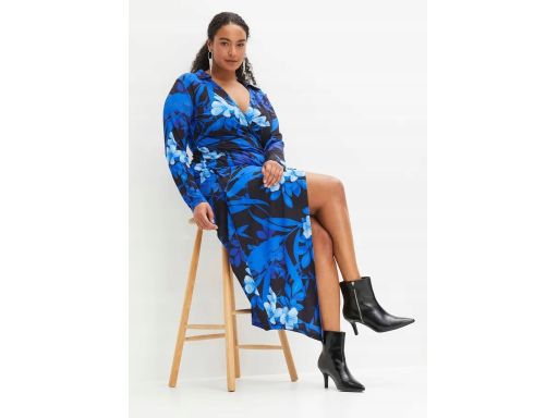 B.P.C długa sukienka maxi z rozporkiem z przodu asymetryczna ^40/42