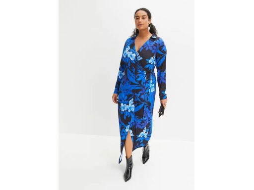 B.P.C długa sukienka maxi z rozporkiem z przodu asymetryczna ^40/42