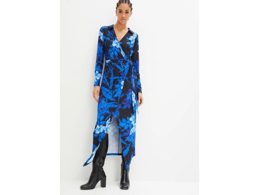 B.P.C długa sukienka maxi z rozporkiem z przodu asymetryczna ^40/42