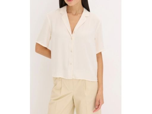 B.P.C beżowa bluzka koszulowa satynowa ^44