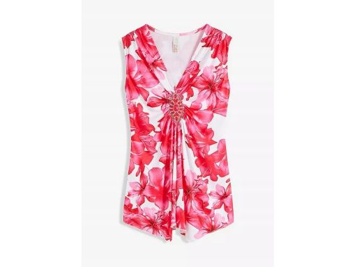B.P.C kolorowy top z ozdobną aplikacją r.36/38
