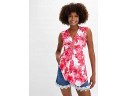 B.P.C kolorowy top z ozdobną aplikacją r.36/38