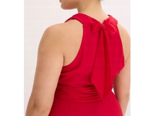 B.P.C sukienka plisowana szyfonowa czerwona długa ^42