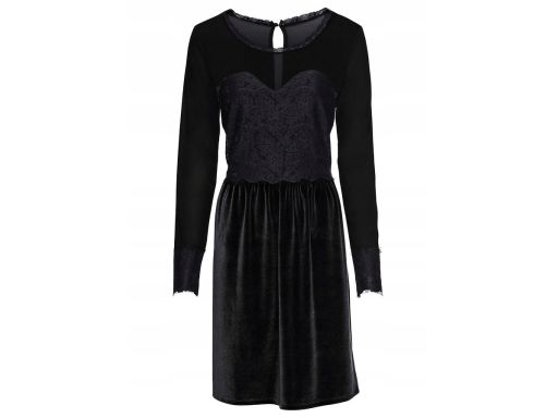 B.P.C aksamitna sukienka z koronką r.36/38