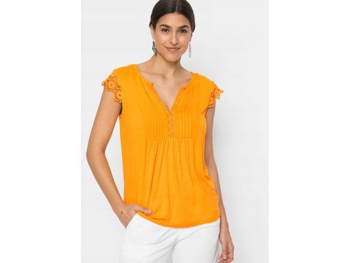 B.P.C bluzka z koronką na krótki rękaw r.32/34