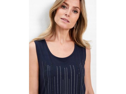 B.P.C top granatowy z kamyczkami 40/42.