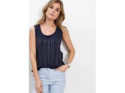 B.P.C top granatowy z kamyczkami 40/42.