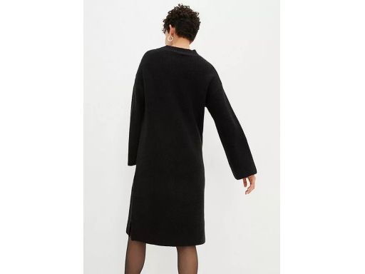 B.P.C sukienka czarna dzianinowa z szerokimi rękawami ^36/38