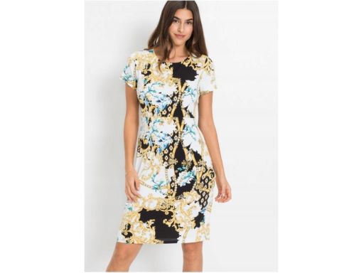 *B.P.C sukienka prosta z nadrukiem r.32/24