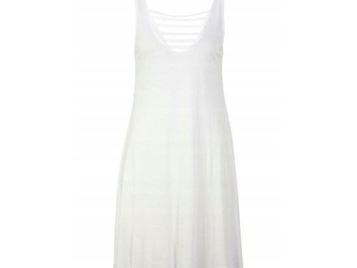 B.P.C sukienka plażowa biała wiskozowa ^44/46