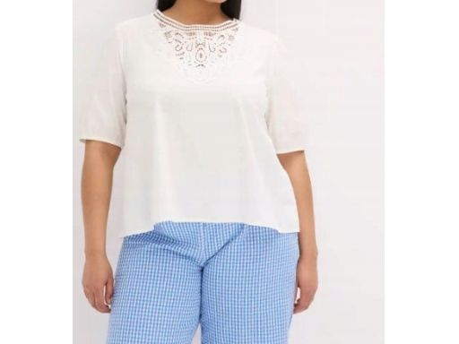 B.P.C bluzka śmietankowa z koronką r.50