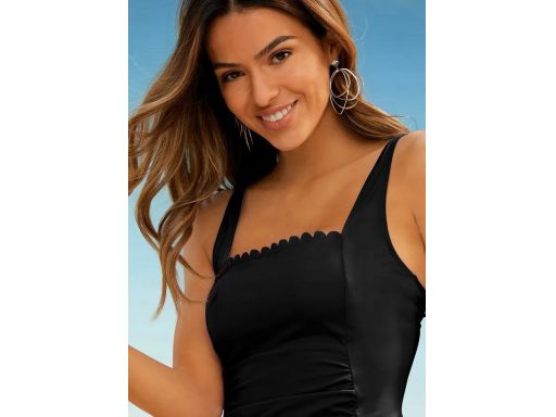 B.P.C tankini czarne z marszczeniem r.36