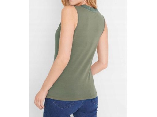 B.P.C top oliwkowy z koronką 44/46