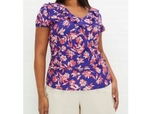 B.P.C bluzka z nadrukiem i falbankami ^50