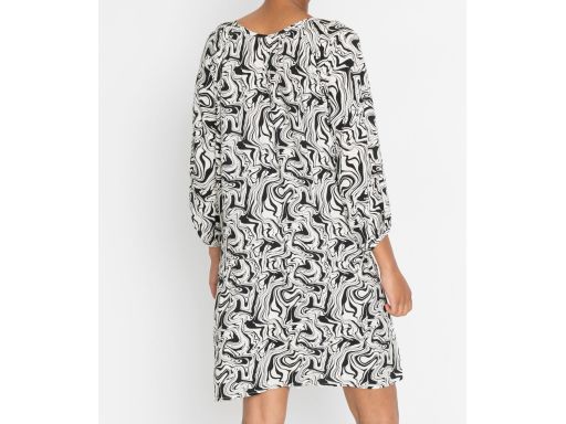 B.P.C sukienka biało-czarna we wzory z wiskozy 36.