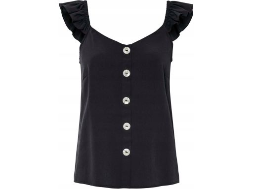 B.P.C top czarny z falbankami 46.