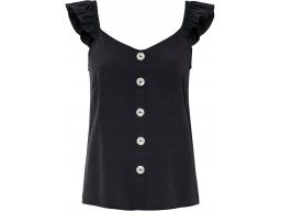 B.P.C top czarny z falbankami 46.
