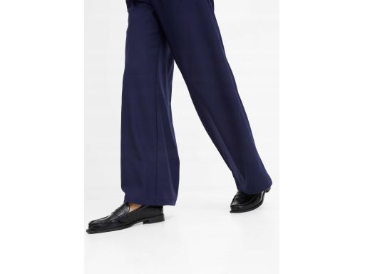 B.P.C spodnie Marlena granatowe z ozdobnymi guzikami ^38