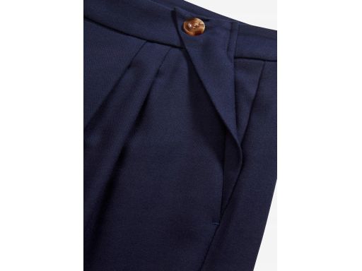 B.P.C spodnie Marlena granatowe z ozdobnymi guzikami ^38