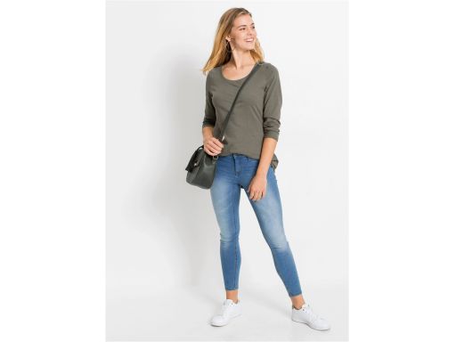 B.P.C t-shirt damski długi rękaw bawełna khaki ^40/42