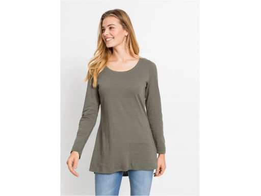 B.P.C t-shirt damski długi rękaw bawełna khaki ^40/42