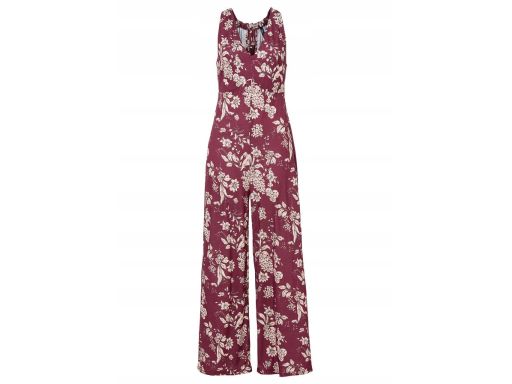 AG9563 bordowy kombinezon we wzory r.44/46