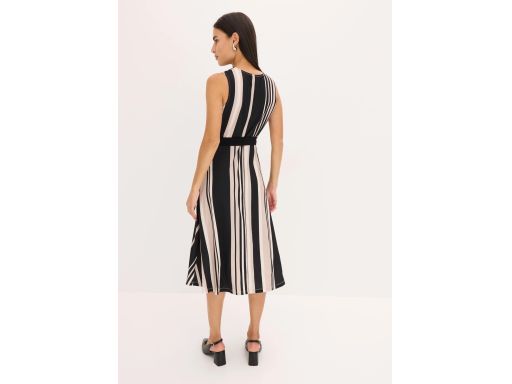 B.P.C sukienka midi w beżowe paski 44/46.