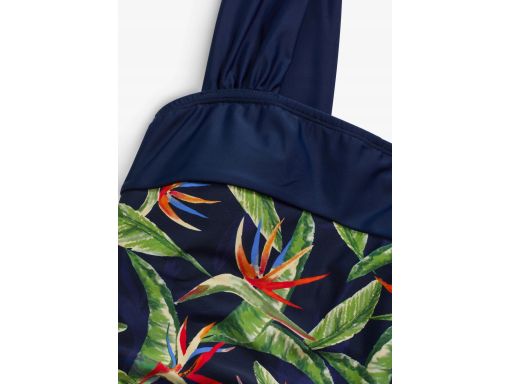 B.P.C kostium kąpielowy shape wzór roślinny granatowy ^44