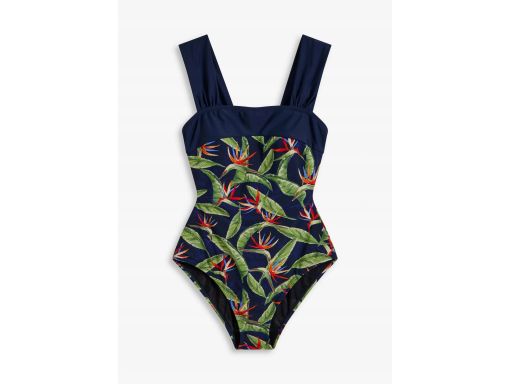 B.P.C kostium kąpielowy shape wzór roślinny granatowy ^44