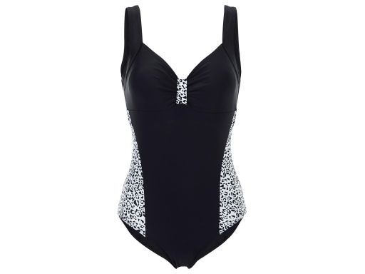 B.P.C kostium jednoczęściowy czarny wzór panterki r.48