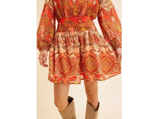 B.P.C sukienka wzorzysta szyfon krótka ^46