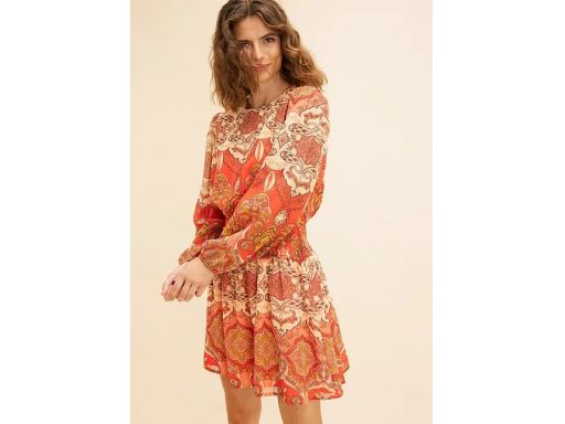 B.P.C sukienka wzorzysta szyfon krótka ^46