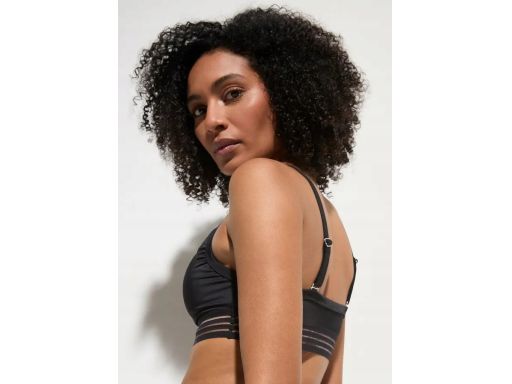 B.P.C czarne bikini bustier figi wysoki stan ^48