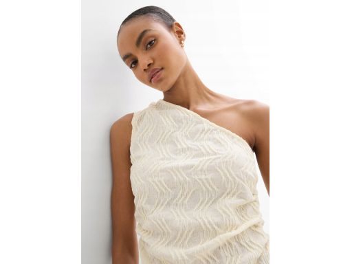 B.P.C Bluzka top asymetryczny na jedno ramię strukturalny ^44/46