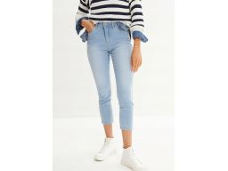 B.P.C jeansy skinny 7/8 damskie z cienkim lampasem 42.