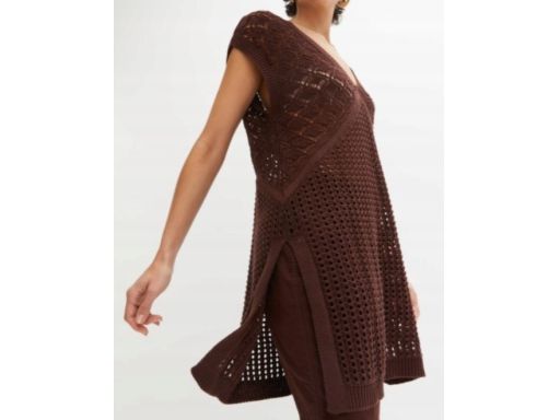 B.P.C sweter ażurowy brązowy ^44/46