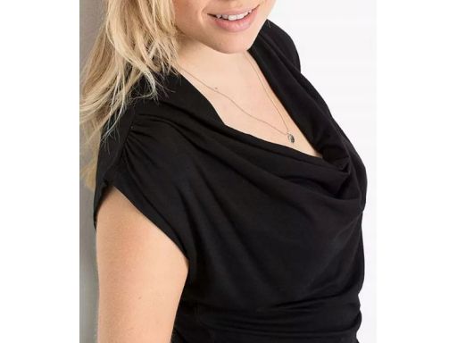 B.P.C czarna bluzka z lejącym dekoltem ^40/42