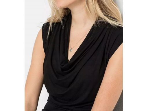 B.P.C czarna bluzka z lejącym dekoltem ^40/42