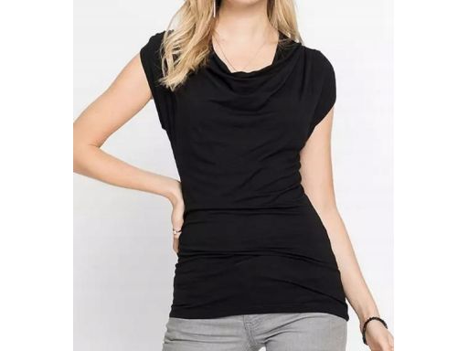 B.P.C czarna bluzka z lejącym dekoltem ^40/42