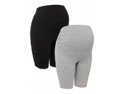B.P.C 2-pak legginsy krótkie kolarki ciążowe bawełna organiczna 36/38.